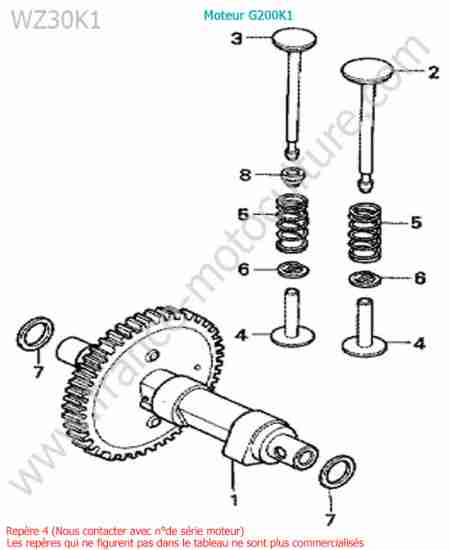 HONDA - WZ30-2 : Arbre a cames