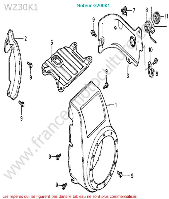 Capot moteur HONDA WZ30-2