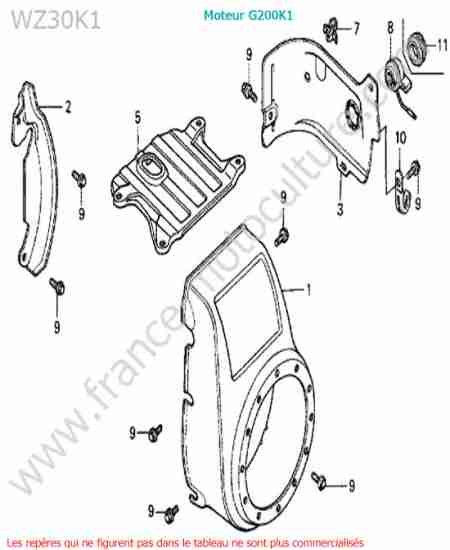 HONDA - WZ30-2 : Capot moteur