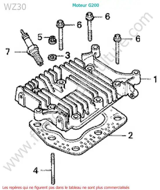 Culasse HONDA WZ30