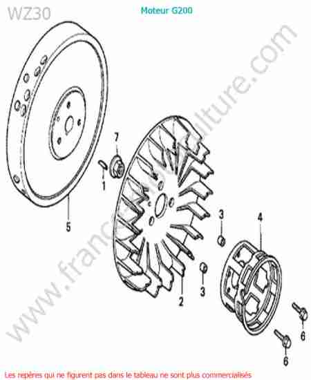 HONDA - WZ30 : Volant moteur