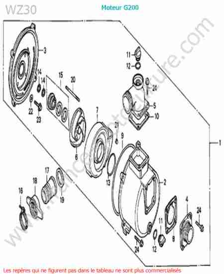 HONDA - WZ30 : Pompe