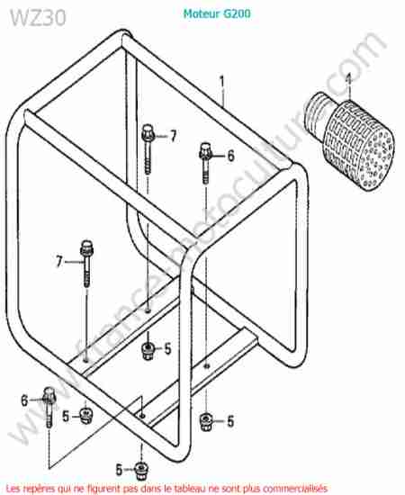 HONDA - WZ30 : Cadre