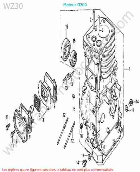 HONDA - WZ30 : Cylindre