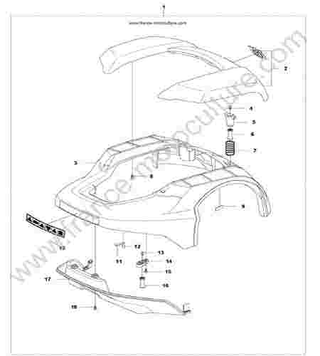 HUSQVARNA - 305-2015 : COUVERCLE