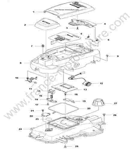 HUSQVARNA - 305-2015 : CHASSIS SUPERIEUR