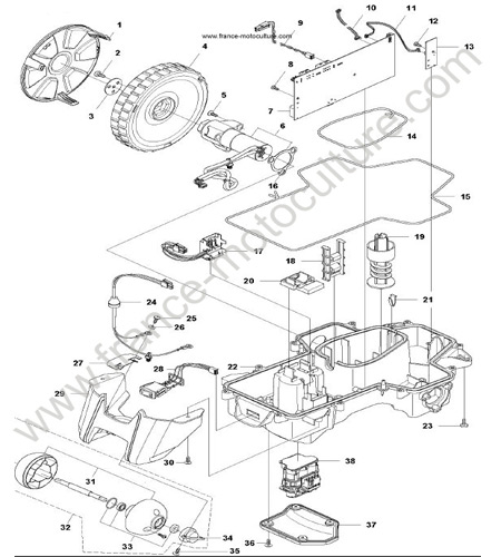 CHASSIS INFERIEUR HUSQVARNA 305-2015