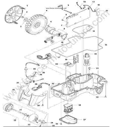 HUSQVARNA - 305-2015 : CHASSIS INFERIEUR