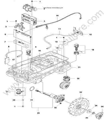 HUSQVARNA - 305-2020 : CHASSIS INFERIEUR