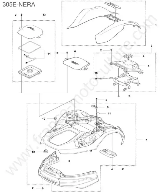 Coque HUSQVARNA 305E-NERA