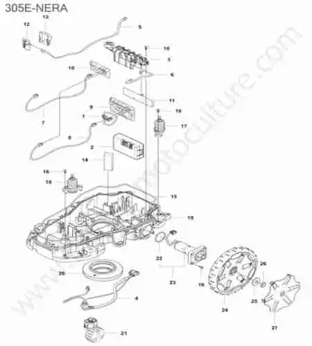 HUSQVARNA - 305E-NERA : Batterie / moteur roue