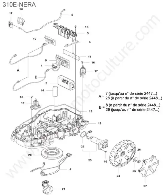 Batterie / moteur roue HUSQVARNA 310E-NERA