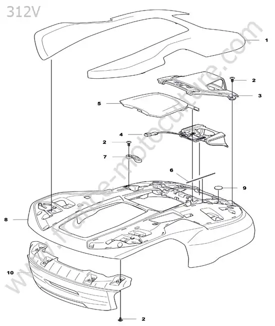 Coque / nez charge HUSQVARNA 312V