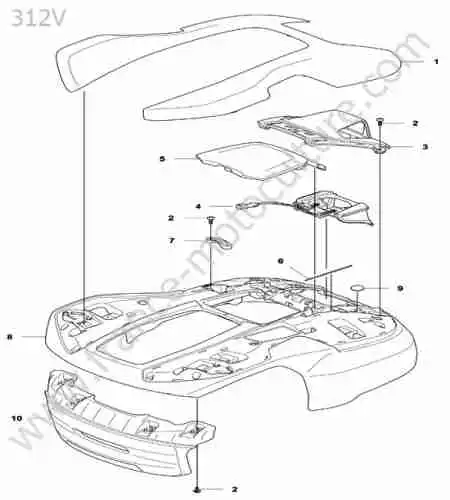 HUSQVARNA - 312V : Coque / nez charge