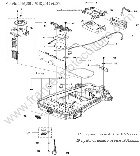 CHASSIS INFERIEUR 1 HUSQVARNA 315