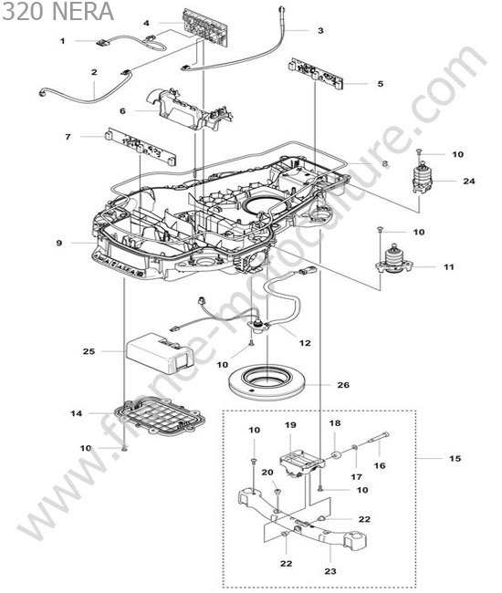 Chassis inferieur HUSQVARNA 320-NERA