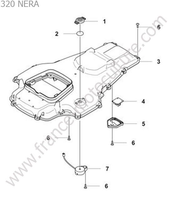 Chassis superieur HUSQVARNA 320-NERA