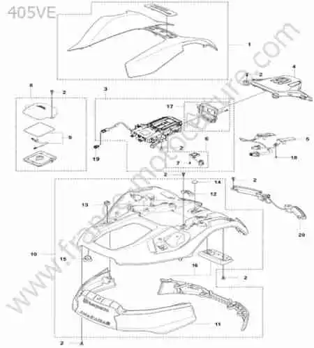 HUSQVARNA - 405VE : Coque / camera