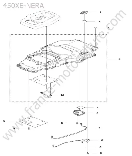 Chassis superieur HUSQVARNA 405XE-NERA