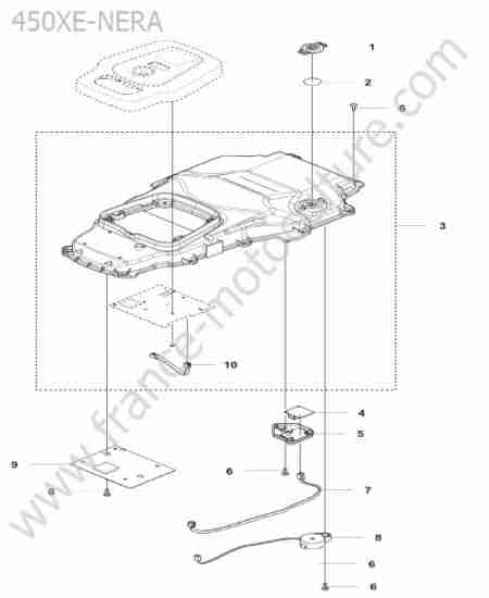 HUSQVARNA - 405XE-NERA : Chassis superieur