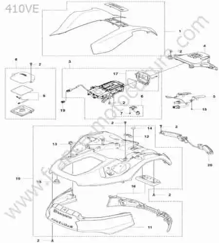 HUSQVARNA - 410VE : Coque / camera