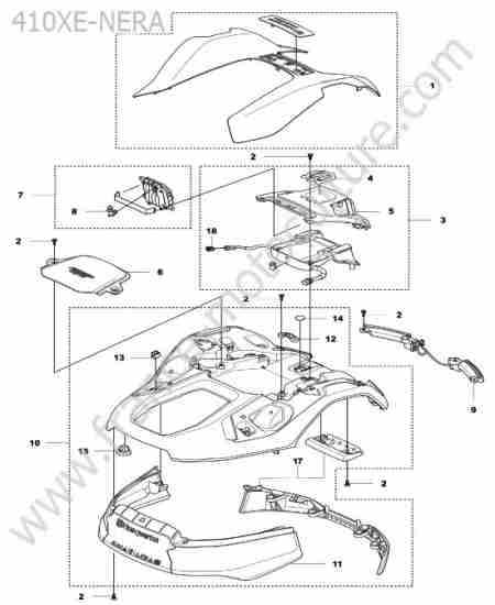 HUSQVARNA - 410XE-NERA : Coque