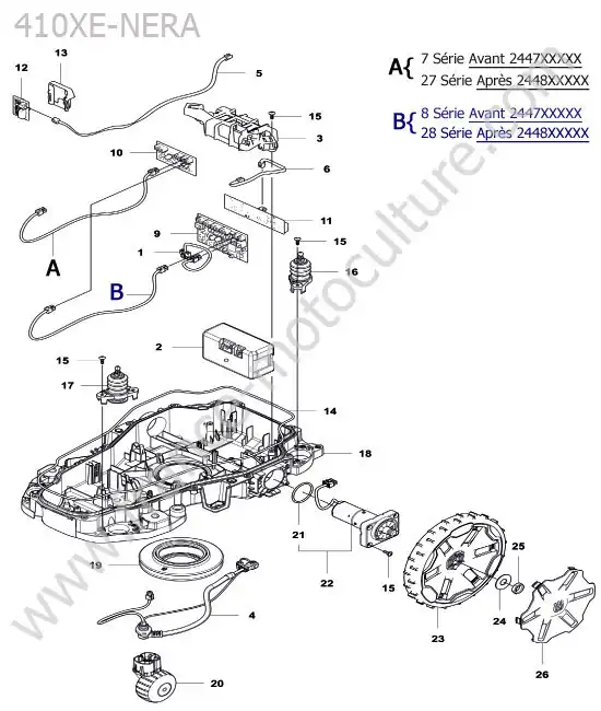 Chassis inferieur HUSQVARNA 410XE-NERA