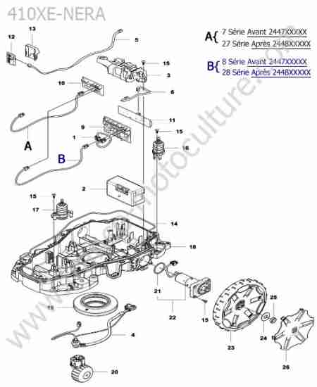 HUSQVARNA - 410XE-NERA : Chassis inferieur