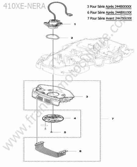 HUSQVARNA - 410XE-NERA : Moteur coupe arriere (edgecut)