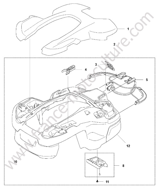 Coque HUSQVARNA 415X