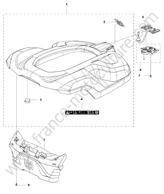 Couvercle HUSQVARNA 420