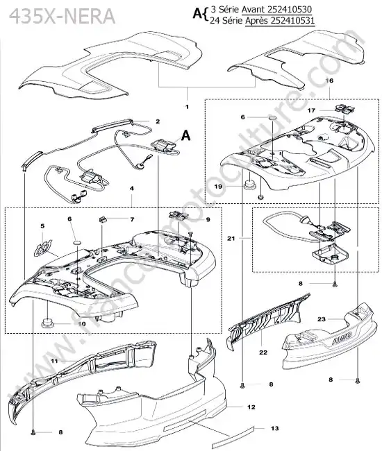 Coques HUSQVARNA 435X-NERA
