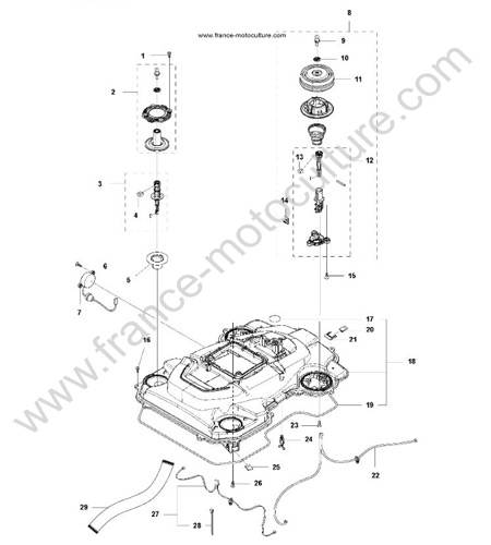 Chassis superieur HUSQVARNA 440