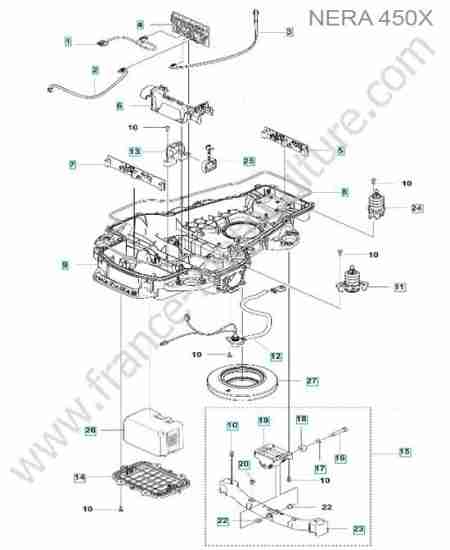 HUSQVARNA - 450X-NERA : Chassis inferieur