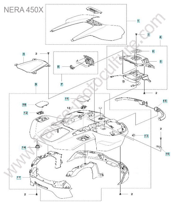 Couvercle HUSQVARNA 450X-NERA
