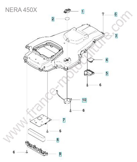 Chassis superieur HUSQVARNA 450X-NERA
