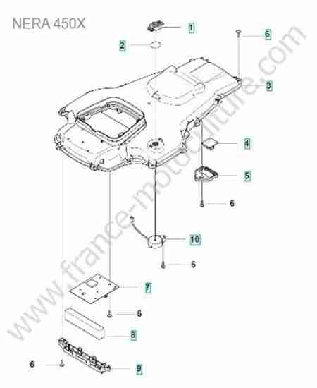 HUSQVARNA - 450X-NERA : Chassis superieur