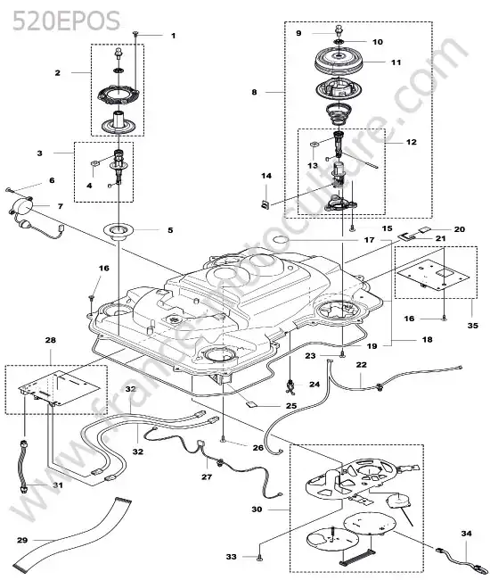 Chassis superieur HUSQVARNA 520-EPOS