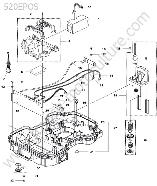 Chassis inferieur HUSQVARNA 520-EPOS
