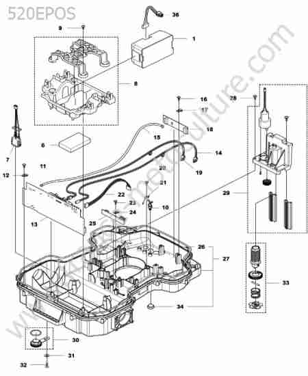 HUSQVARNA - 520-EPOS : Chassis inferieur
