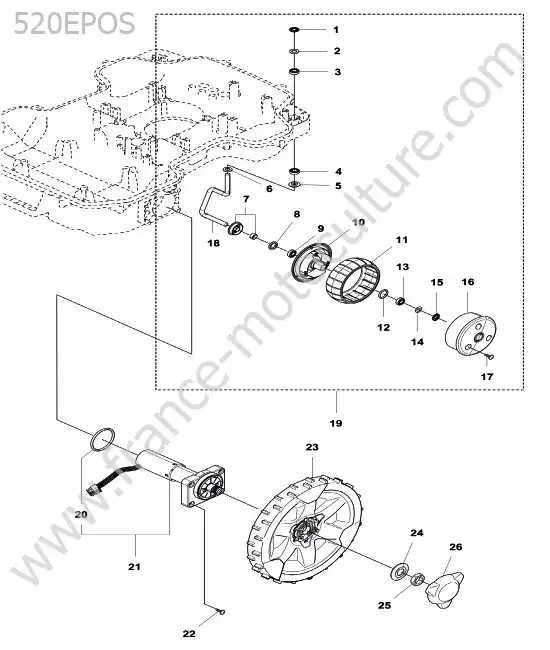Roue HUSQVARNA 520-EPOS