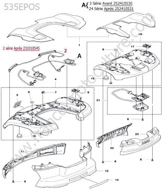 Coque HUSQVARNA 535-EPOS