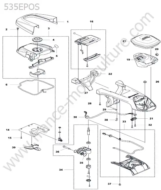 Console / poignee HUSQVARNA 535-EPOS