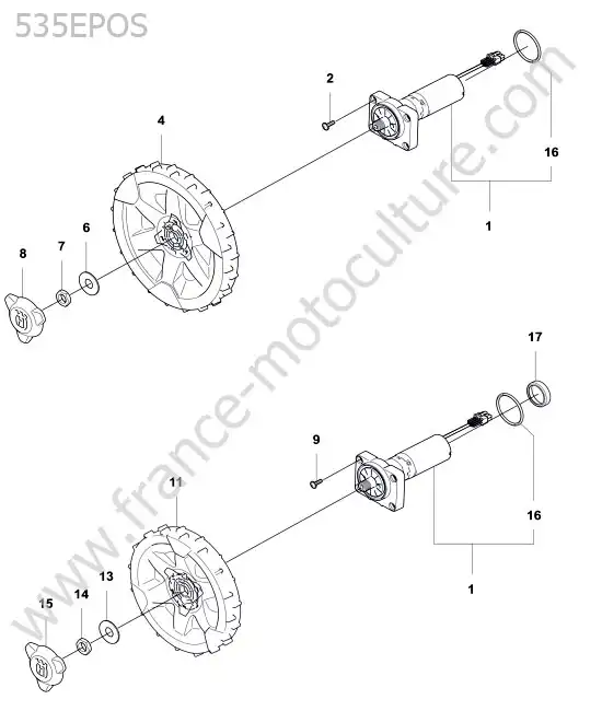 Roue HUSQVARNA 535-EPOS