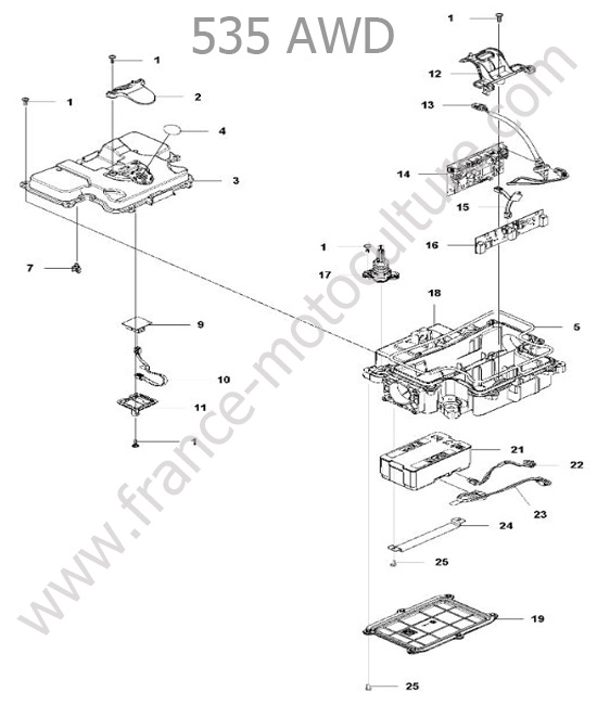 Chassis inferieur HUSQVARNA 535