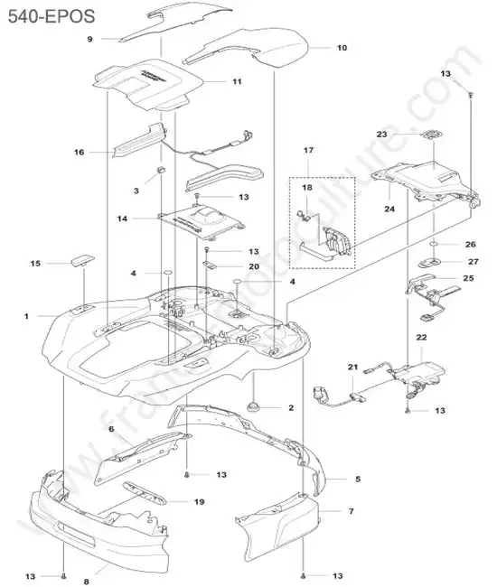 Coque / lumiere / charge HUSQVARNA 540-EPOS