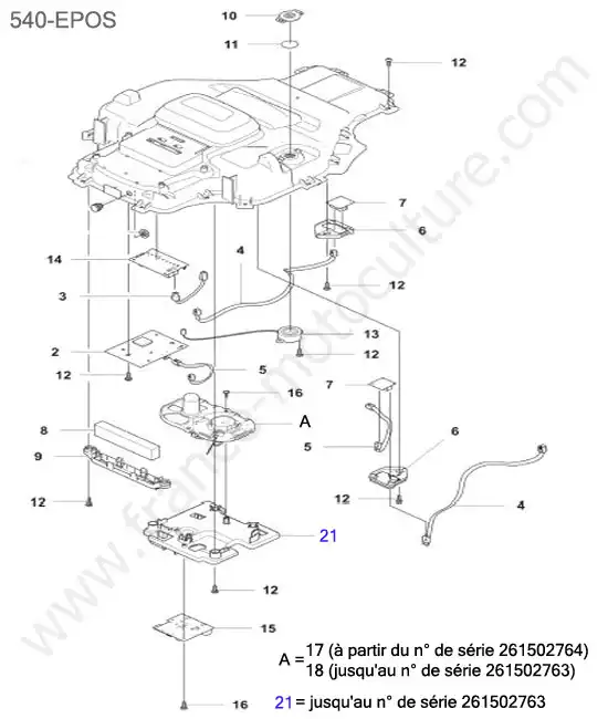 Chassis superieur HUSQVARNA 540-EPOS