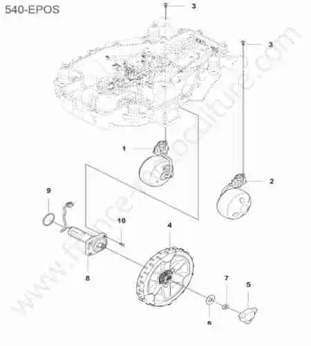 HUSQVARNA - 540-EPOS : Moteur roues