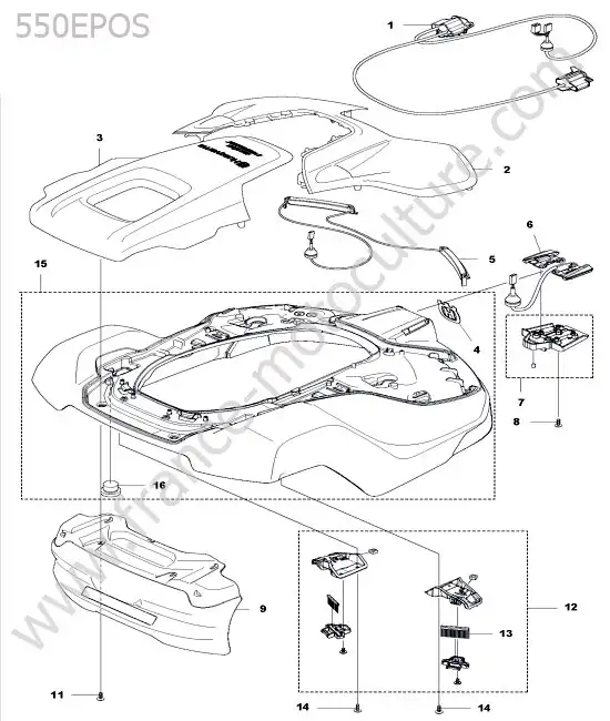 Coque HUSQVARNA 550-EPOS