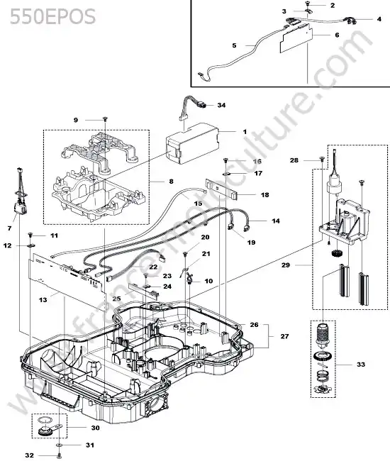 Chassis inferieur HUSQVARNA 550-EPOS